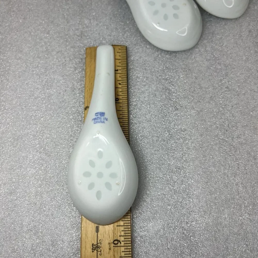 Vintage Japanese Chinese Asian Decor Rice Eyes Soup Spoon 5 1/2